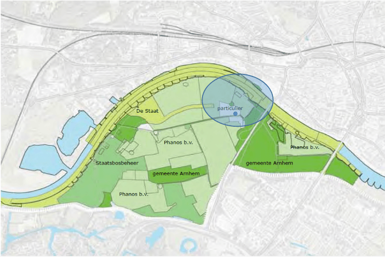 Ligging van het Noorderlijk deelgebied De Praets Steenfabriek Ariens en 't Heuveltje